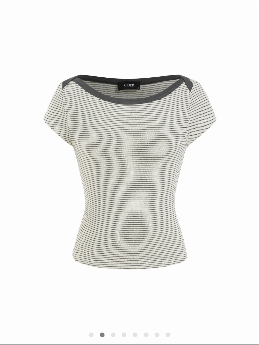 Cotton-Blend Striped Boatneck Tee